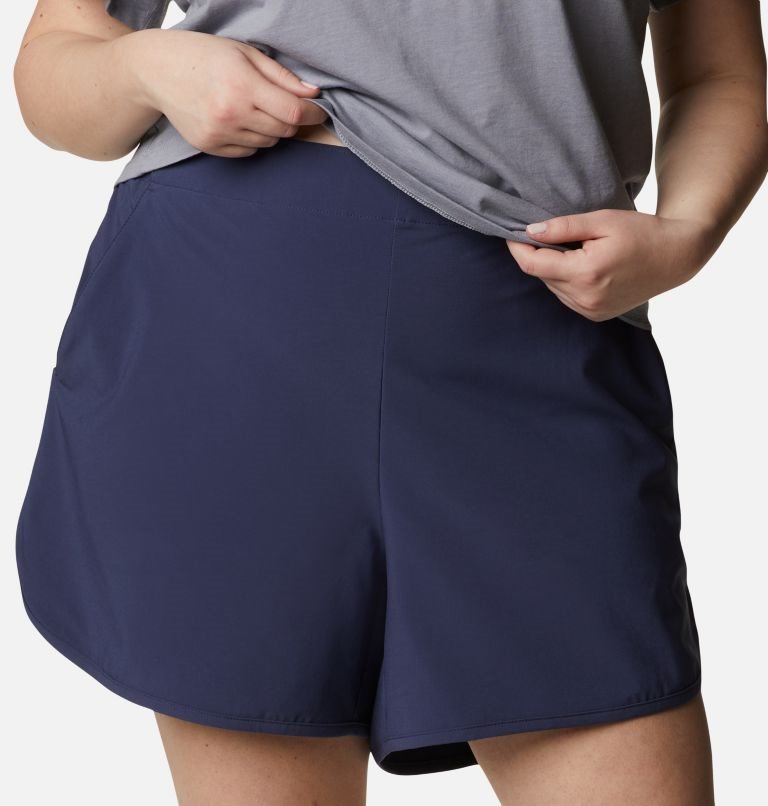 Women's Columbia Pleasant Creek Stretch Shorts Navy | Plus Size CA-I461C